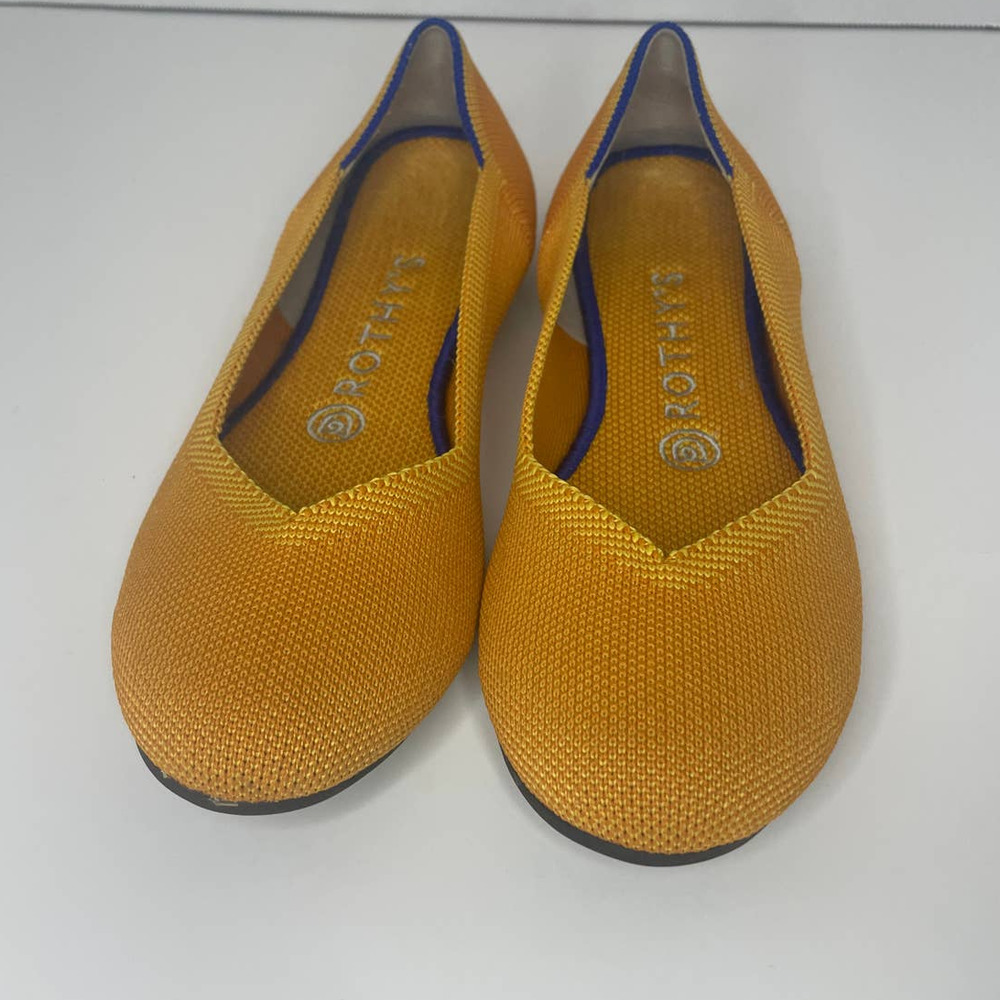 Rothy's Lemondrop Flats Yellow Slip On Rounded Toe Ballet Women’s SZ 7 - Picture 4 of 7